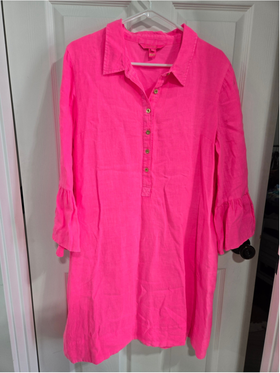 Lilly Pulitzer Dresses & Skirts - Women's Lilly Pulitzer Quarter Sleeve Dress Size 12 Pink